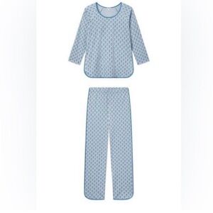 LAKE Polar Posy Pima Cotton Pajama Set size L